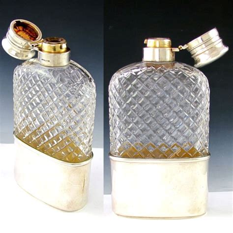Antique Gorham Sterling Silver Liquor Whisky Hip Flask Twist And Lock