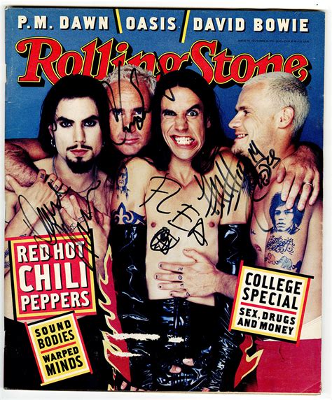 Lot Detail Red Hot Chili Peppers Autographed 1993 Rolling Stone Cover Jsa