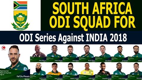 Watch india vs england 2nd odi on live streaming, get telecast details and schedule. South Africa Cricket Team ODI Squad For ODI Series Against ...