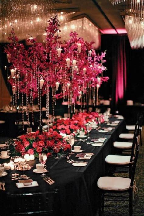 Pink And Black Wedding Decor Ideas ♥ Wedding Centerpiece 1796527