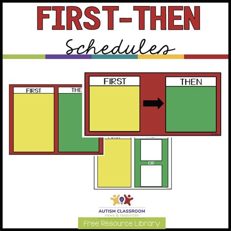 Visual Schedule Series First Then Schedules Freebie Autism