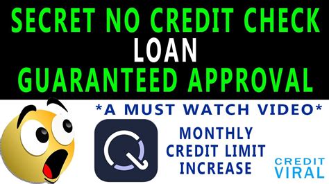 Secret No Credit Check Loans Guaranteed Approval Monthly Credit