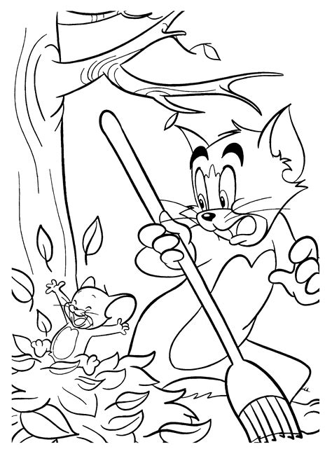 Tom and jerry on a picnic coloring book pages for kids tom and jerry colouring and draw. Tom and jerry free to color for children - Tom And Jerry ...