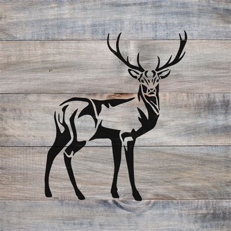 Deer Stencil Reusable Diy Craft Stencils Of A Buck Deer Etsy Deer
