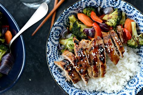 Grilled Teriyaki Chicken Rice Bowls Simply Scratch