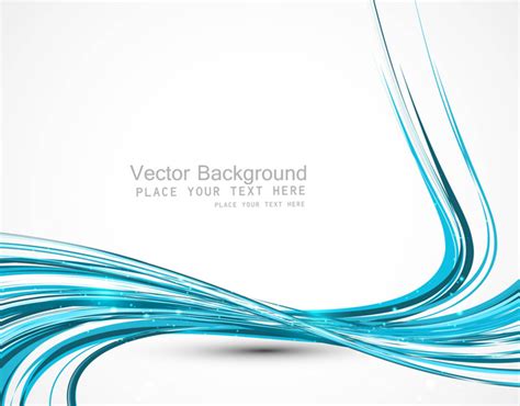 Abstract Colorfull Blue Line Wave Vector Design Vectors Graphic Art