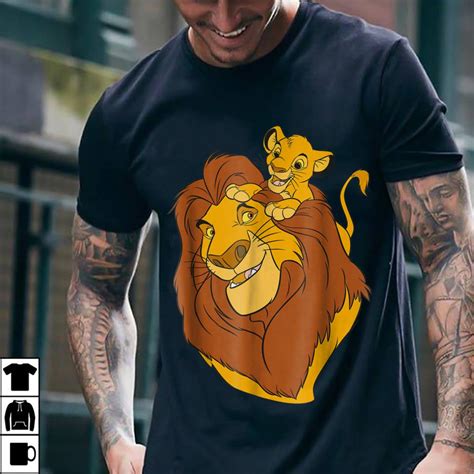 Funny Disney The Lion King Simba And Mufasa Father And Son Dad Day