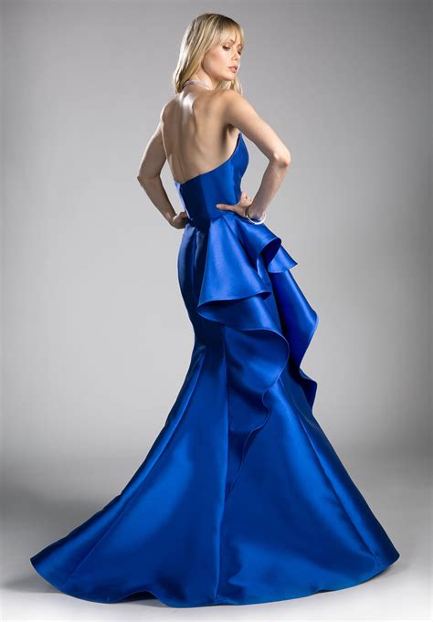 Cinderella Divine Js0402 Royal Blue Mermaid Strapless Prom Gown With