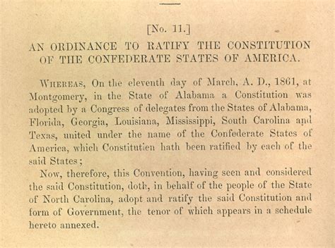 19 June 1861 “an Ordinance To Ratify The Constitution Of The