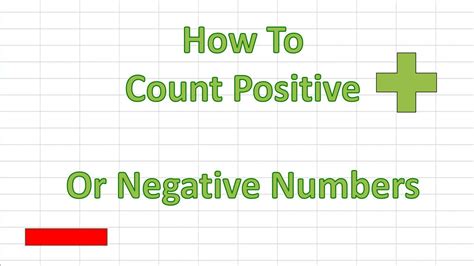 This will keep the positive numbers as positive however, strip the negative sign off from negative numbers. How To COUNT Positive Or Negative Numbers In Excel. - YouTube