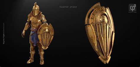 Artstation Dwemer Shield Spyros Frigas Concept Art Shield Artwork