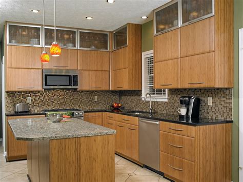 A Kitchen With Wooden Cabinets And Granite Counter Tops Stainless