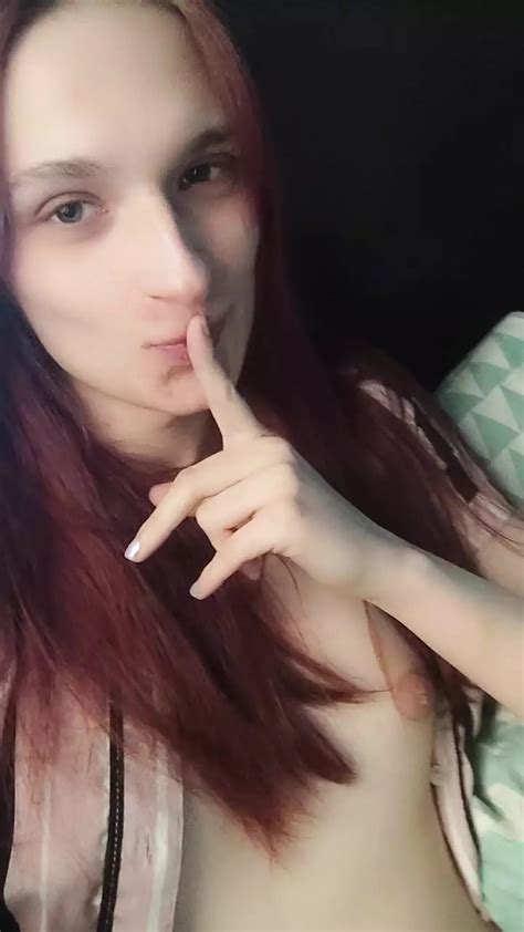 Natural Tits Trans Girl Sneaky Masturbation Near Roommates Tranny