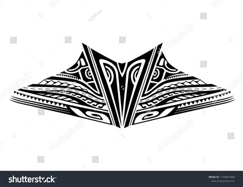 Vetor Stock De Maori Tattoo Design Neck Chest Livre De Direitos
