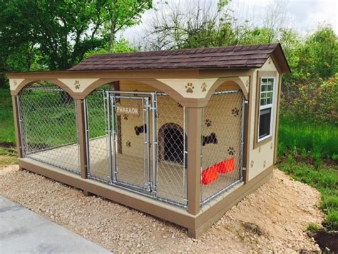 Custom Dog House Kennel Chain Link Fence Outdoor Dog House Dog