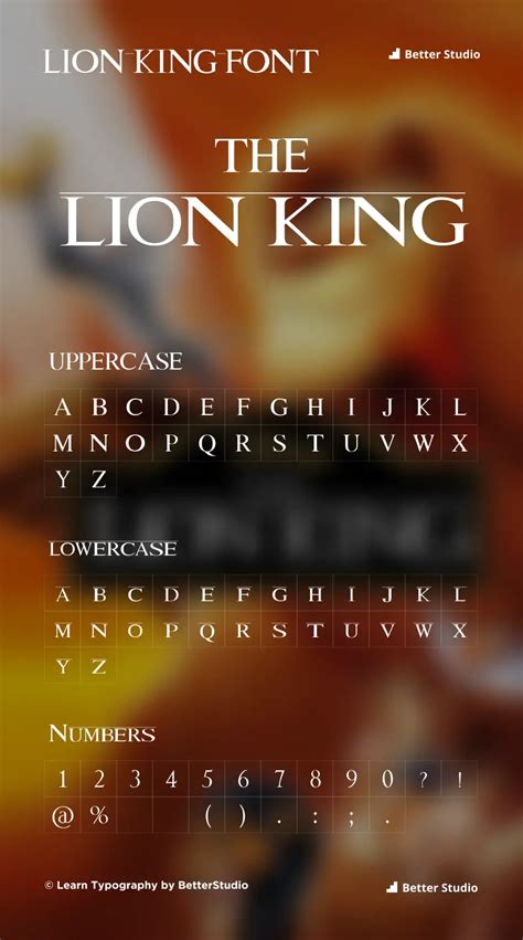 The Lion King Font Download Free Font And Logo