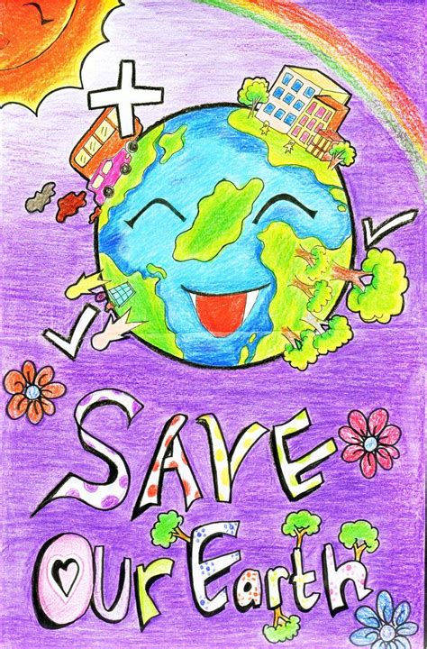 In this article, we will look at art with a purpose and that too a noble one, which is that of saving our environment. Poster On Save Earth | Save earth drawing, Earth day ...