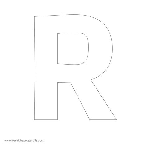 The free printable stencils are in a block font and include all the alphabet letters a through z, numbers 1 though 9, and of course punctuation. 9 Best Images of Large Printable Block Letter R - Letter R Coloring Pages Printable, Printable ...