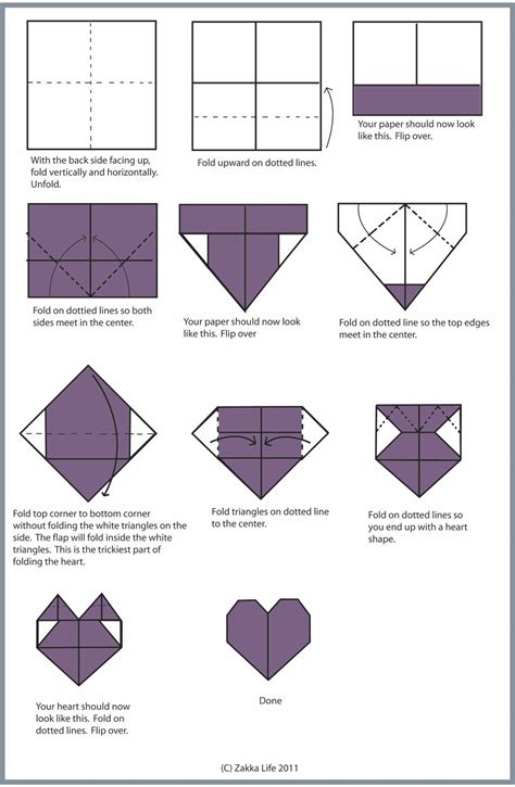 Cool Easy Origami Heart Box Instructions References Easy Origami Step
