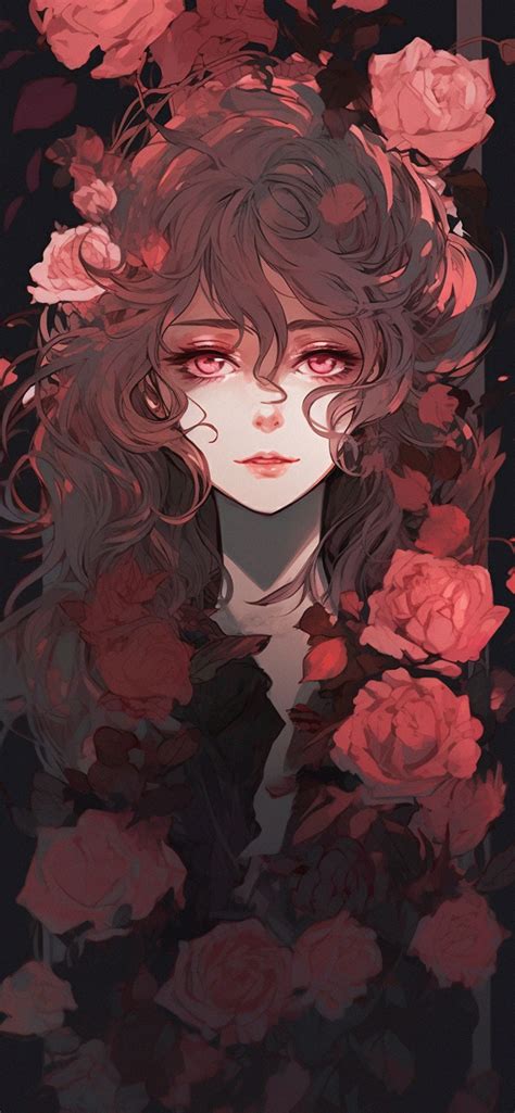 Girl And Flowers Anime Wallpapers Anime Girl Wallpaper For Iphone