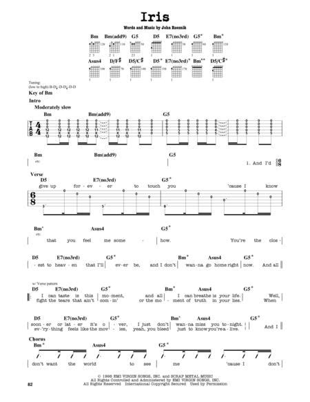In my opinion the best version in standard tunning bm? Iris By The Goo Goo Dolls John Rzeznik - Digital Sheet ...