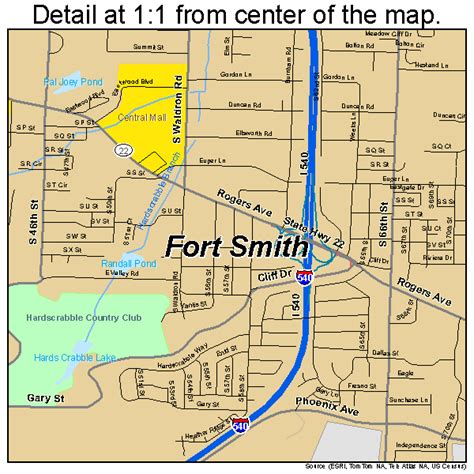Fort Smith Arkansas Street Map 0524550
