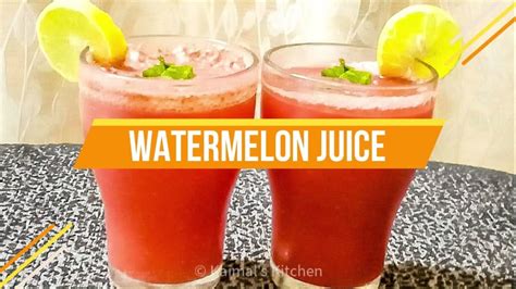 How To Make Refreshing Watermelon Juice Quickly Summer Special Kaimals Kitchen Youtube