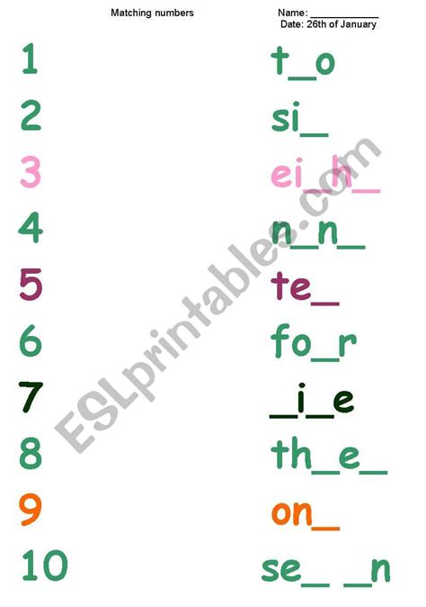 Numbers 1 10 Writing Esl Worksheet By Beucici17