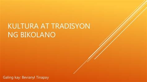 Ang Kultura At Tradition Ng Bicolano Tinapay