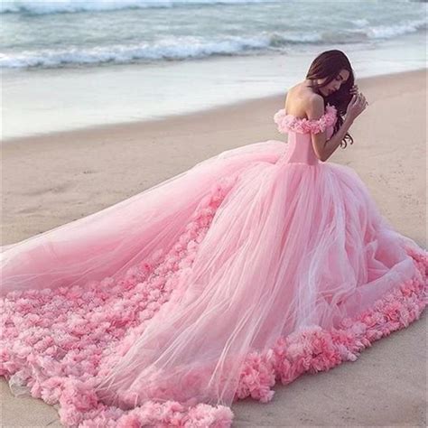 Романтические Розовые Свадебные Платья Принцесса Бальные Платья 3d