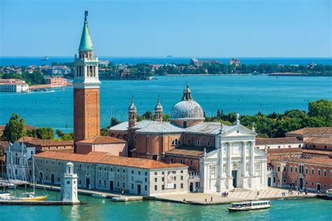 San Giorgio Maggiore Island With Old Church Venice Italy Stock Image