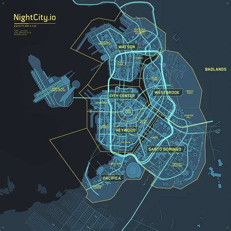 Night City Map V04 Wip Cyberpunkgame