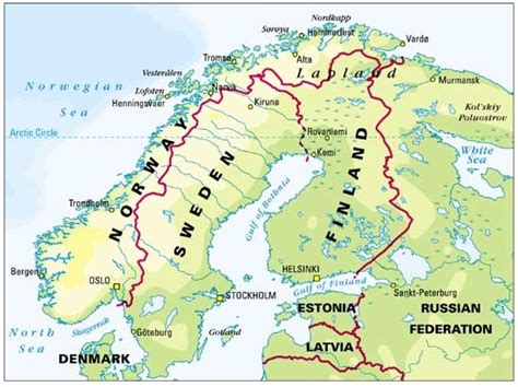 Map Of Lapland Maps Maps Maps Pinterest