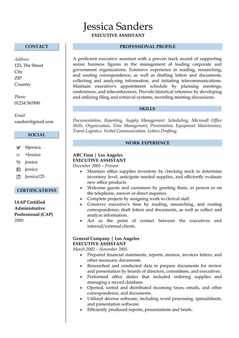 Sample Resume Format With Picture Free Samples Exampl