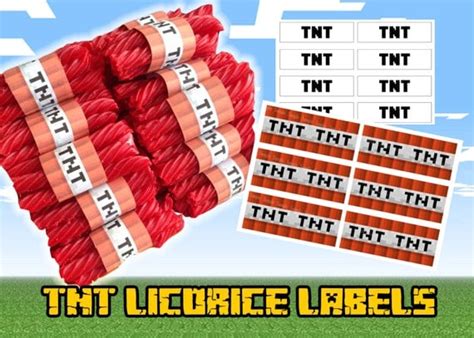 Minecraft Tnt Minecraft Licorice Wrapper Minecraft Red Licorice Tnt