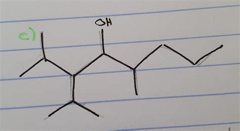 College Chemistry Alcohol Nomenclature Is The Name Of This Molecule
