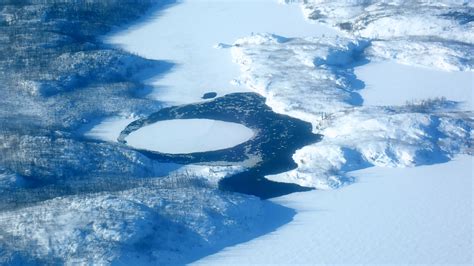 Giant Ice Circle Appears On Nwt Lake