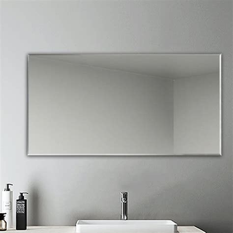 Plain Frameless Wall Mirror Large Full Length With Wall Hanging Fixings