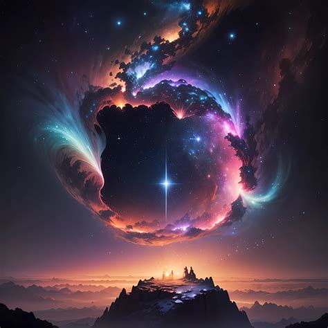 an enchanting celestial gathering in a virtual realm, adorned with