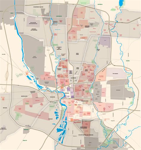 Columbus Ohio Neighborhoods Map Map Updated January 7