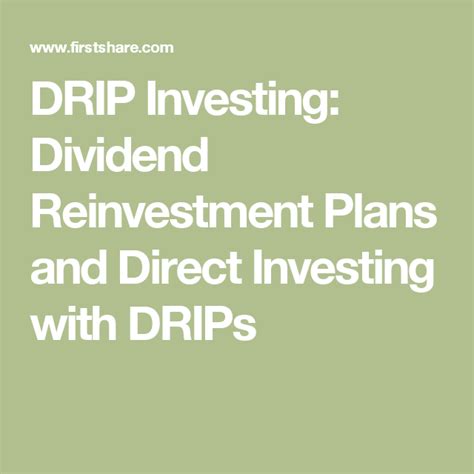 A dividend reinvestment plan is an equity program offered by a select number of companies. DRIP Investing: Dividend Reinvestment Plans and Direct ...