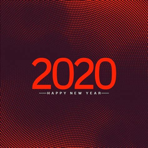 Free Vector Happy New Year 2020 Celebration Greeting Background