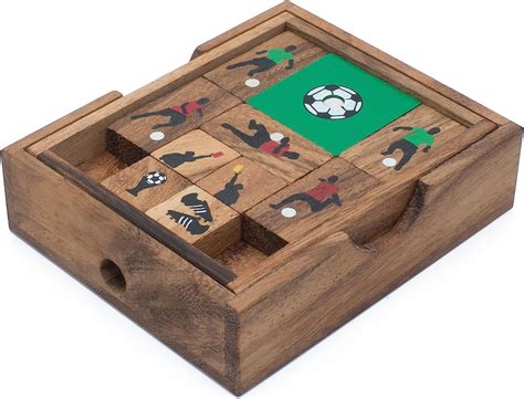 Siammandalay Football Game Wooden Klotski Sliding Block Puzzle