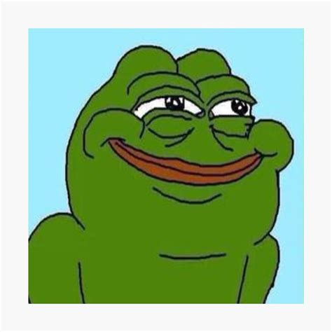 Lámina Fotográfica Smiling Pepe The Frog Meme Rare De Bitsnake