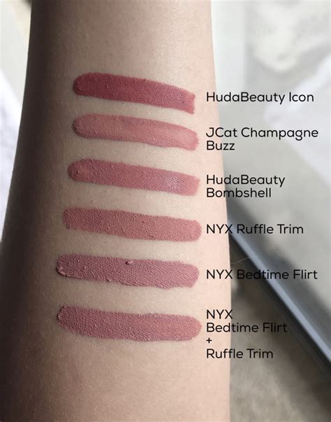 Huda Beauty Bombshell Liquid Matte Lipstick Dupes All In The Blush
