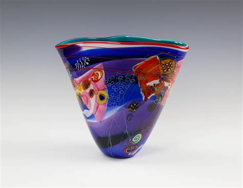 Deep Blue Colorfield Ii By Wes Hunting Art Glass Vessel Artful Home