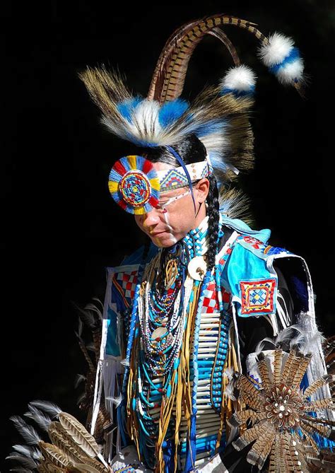 Cherokee First Nations Dancer In Full Regalia Note That A Lot Of