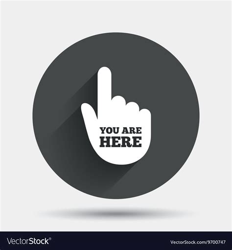 You Are Here Sign Icon Info Speech Bubble Vector Image