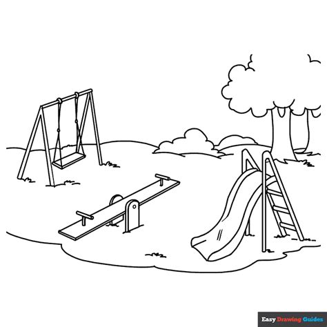 Playground Coloring Page