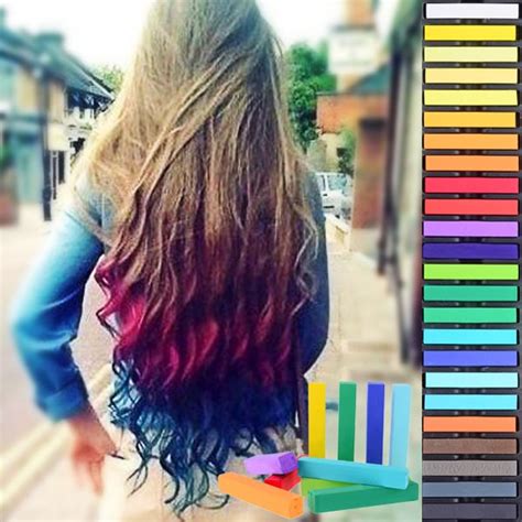 24 Piece Hair Coloring Chalk Ellore Femme